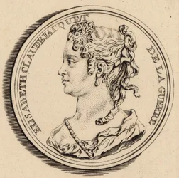 Portret van de componist Elisabeth Claude Jacquet de La Guerre 1665-1729