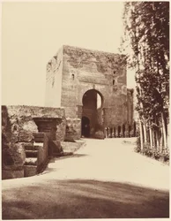 Granada, Alhambra, toegangspoort tot het fort, 1860 (foto)