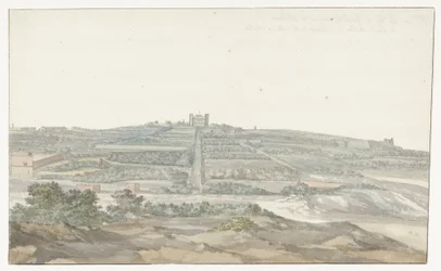 Gezicht op Vedala paleis van de grootmeester, gelegen in het Boschetto op Malta