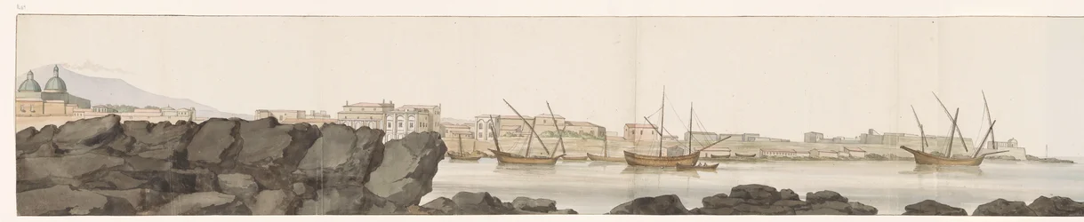 Gezicht op haven van Catanie (Voyage en Italie, en Sicile et à Malte - 1778)