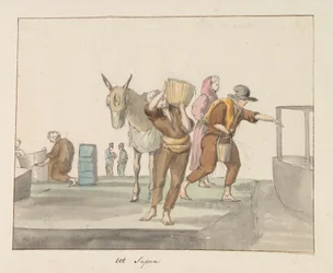 Klederdrachten van eiland Gozo (Voyage en Italie, en Sicile et à Malte - 1778)