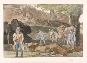 Oponthoud bij de Grotte delle Capre aan de grens bij Nemorosa en Fredda Voyage en Italie, en Sicile et à Malte - 1778