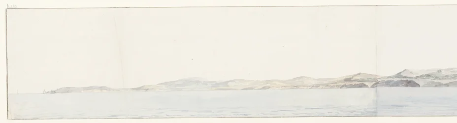 Panorama met Agrigento en de kust