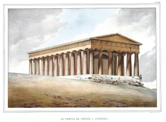 De tempel van Thesee in Athene. in 