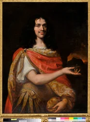 Portret van een komiek van Molière