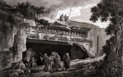 Het grafmonument van de koningen van Juda, plaat 25 uit Volume III van een 