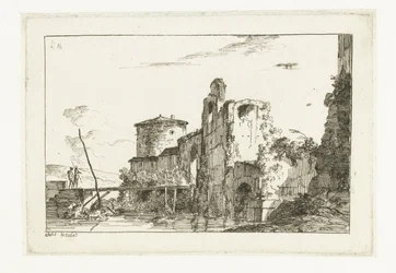 Fort en een brug over de rivier