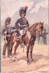 Gendarmes, ansichtkaart, 1920s
