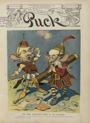 Puck cover ter viering van Charles Evans Hughes gekozen tot gouverneur van New York, 1906
