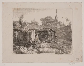Landschap met een watermolen