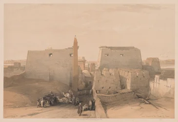 Egypte en Nubië: Deel II - Nr. 38, Grote ingangen van de Tempel van Luxor, 1838