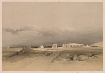 Egypte en Nubië: Deel II - Nr. 8, Ruïnes van het Memnonium, Thebe, 1838