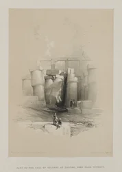 Egypte en Nubië, Deel II: Deel van de Zuilenhal in Karnak, Thebe, 1847