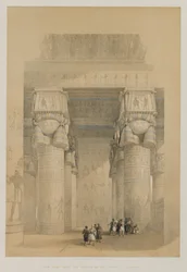 Egypte en Nubië, Deel II: Uitzicht vanuit de Portiek van de Tempel van Dendera