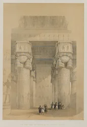 Egypte en Nubië, Deel II: Uitzicht vanaf de portiek van de Tempel van Dendera, 1849
