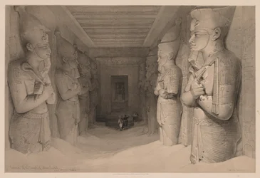 Egypte en Nubië: Deel I - Nr. 14, Interieur van de Tempel Aboo Simbel, 1836