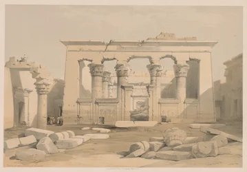 Egypte en Nubië: Deel I - Nr. 28, Portiek van de Tempel van Kalabsha, 1838