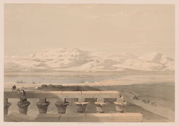 Egypte en Nubië: Deel I - Nr. 30, Libische Bergketen vanaf de Tempel van Luxor