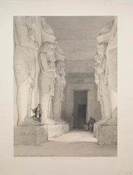 Egypte en Nubië: Deel I - Nr. 9, Uitgegraven Tempel van Gyrshe, Nubië, 1838