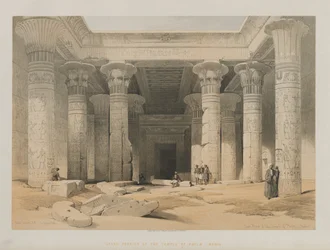 Egypte en Nubië, Deel I: Groot Portiek van de Tempel van Philae, Nubië, 1847