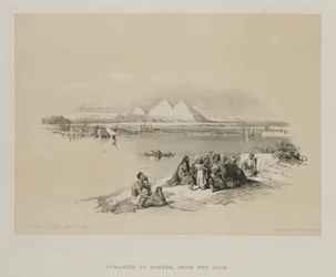 Egypte en Nubië, Deel I: Piramides van Geezeh, vanaf de Nijl, 1846