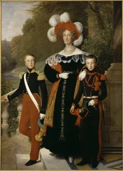 Koningin Marie-Amélie en haar kinderen