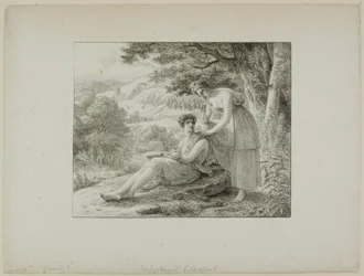 Twee Figuren in een Landschap