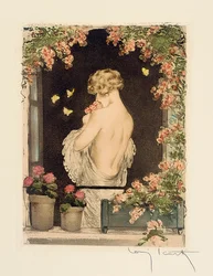 De Vier Seizoenen: Zomer, c.1928 (handgekleurde droge naald & aquatint)