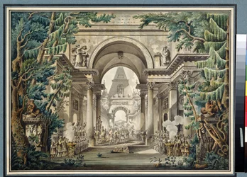 De processie in de tempel