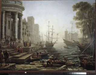Haven met de inscheping van Sint Ursula