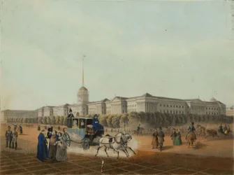 Het Admiraliteit in Sint-Petersburg, eind jaren 1840