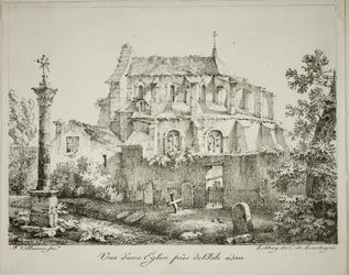 Uitzicht op een kerk bij l