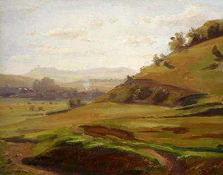 Uitzicht vanaf de helling van de Doernberg richting Burghasungen