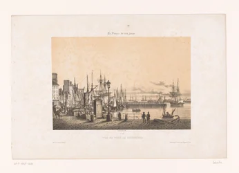 Zicht op de haven van Cherbourg