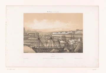 Zicht op het Arsenaal bij de haven van Brest