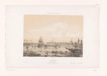 Zicht op het Bassin Napoléon III bij de haven van Cherbourg