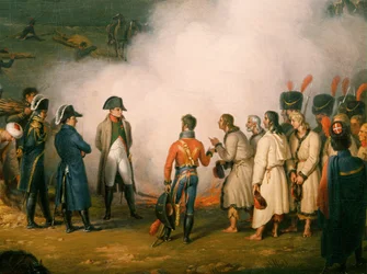 Napoleons kamp aan de vooravond van de slag bij Austerlitz (olieverf op doek)
