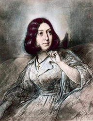 Portret van George Sand naar Louis Leopold Boilly