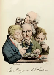 Oestereters Gravure door Louis-Leopold Boilly