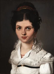 Portret van een vrouw met een diadeem