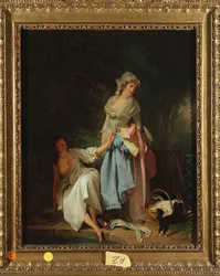 De verraste badster