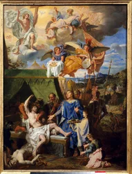 Thaumaturgie: Koning Lodewijk IX (1214-1270) (Saint Louis) geneest de ecrouelles