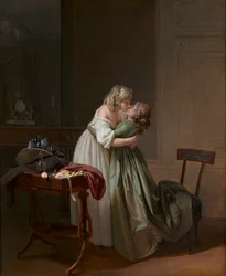 Louis-Léopold Boilly - Twee kussende jonge vrouwen