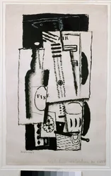 Stilleven, studie voor een schilderij op glas
