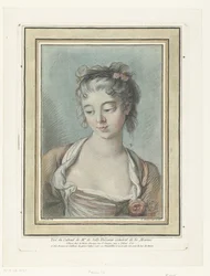 Buste van een jonge vrouw