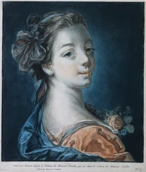 Hoofd van een vrouw Mme. Deshayes, ca. 1771