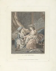 Moeder met kind en dienstmeisje