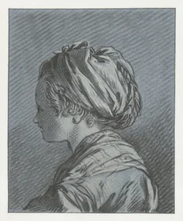 Portret van een Moskovisch dienstmeisje