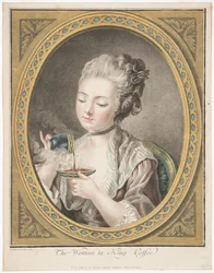 De Vrouw die Koffie Drinkt