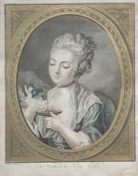 De Vrouw die Koffie Drinkt